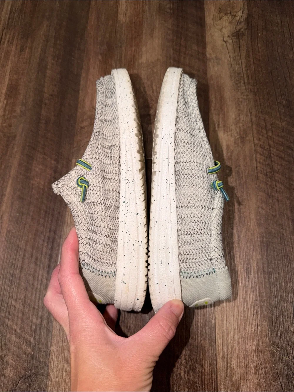 Boys Hey Dudes Wally Heathered Mesh size 3 EEUC